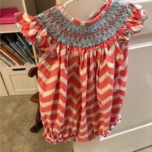 Chevron Patterned Baby Romper